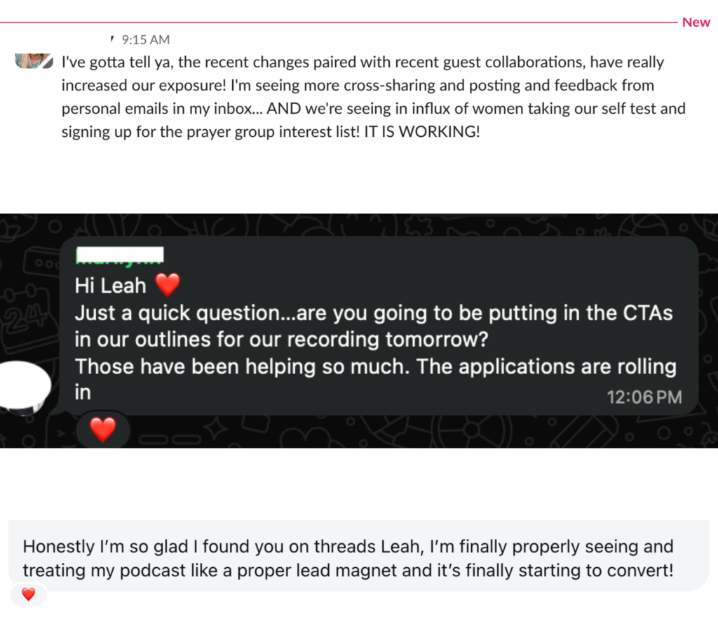 leah bryant co podcast coaching testimonials 